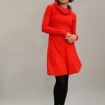 Hoodie Kleid rot