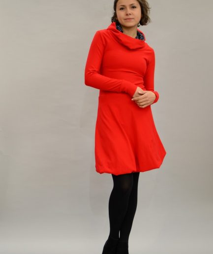 Hoodie Kleid rot