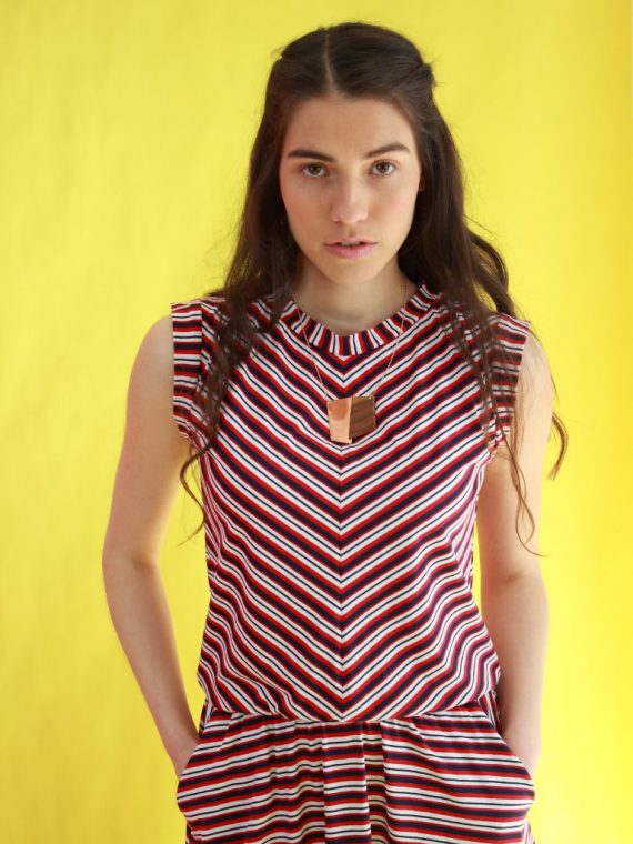 Gestreiftes Jerseykleid