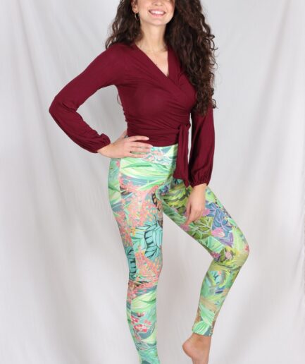 Leggings aus Biobaumwolle, florales Muster
