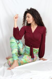 Leggings aus Biobaumwolle, florales Muster