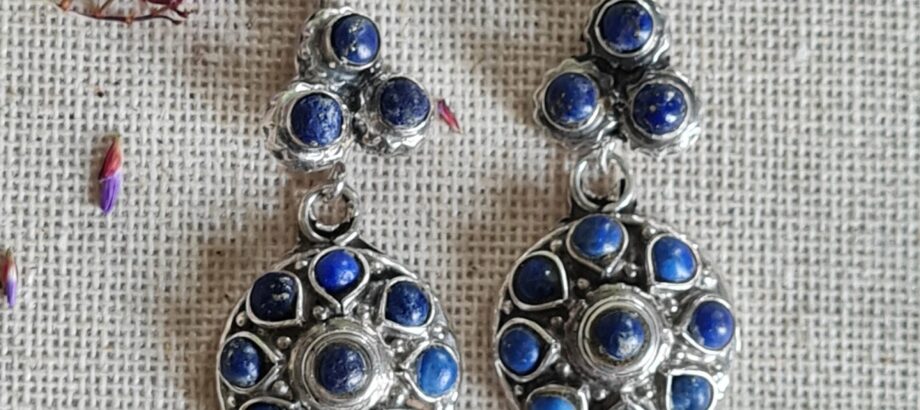 Vintage Lapislazuli Ohrringe
