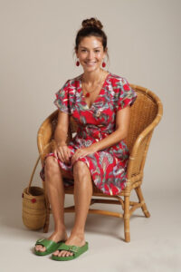 nachhaltige Wickelkleid mit Dschungelprint