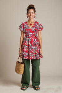 nachhaltige Wickelkleid mit Dschungelprint