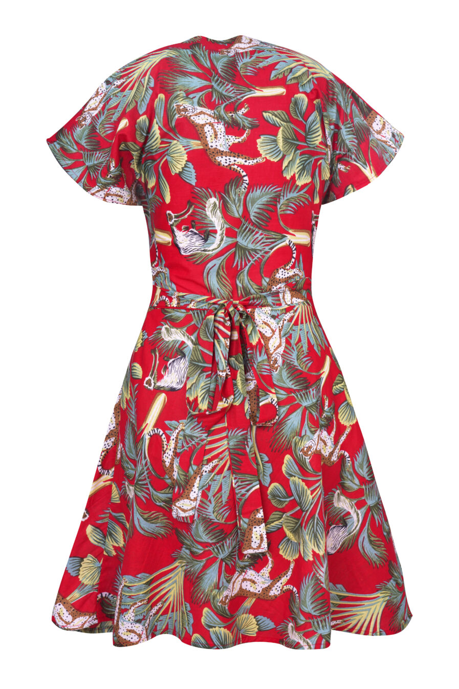 nachhaltige Wickelkleid mit Dschungelprint