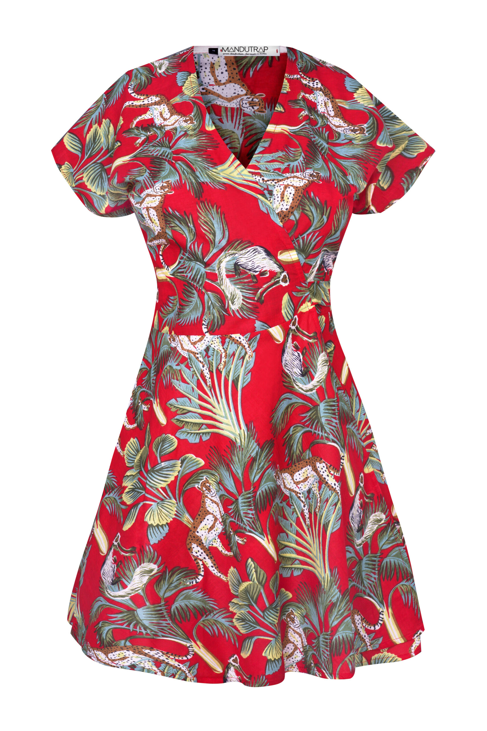 nachhaltige Wickelkleid mit Dschungelprint