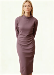 midi-kleid-bio-baumwolle-violett