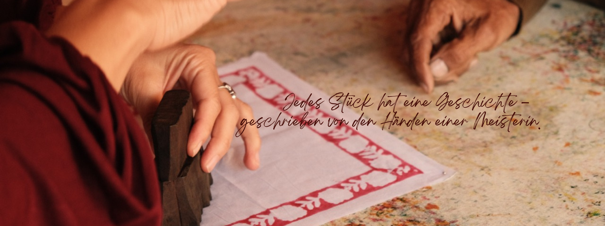 handgefertigtes Block-Printing Indien Stoffe ManduTrap